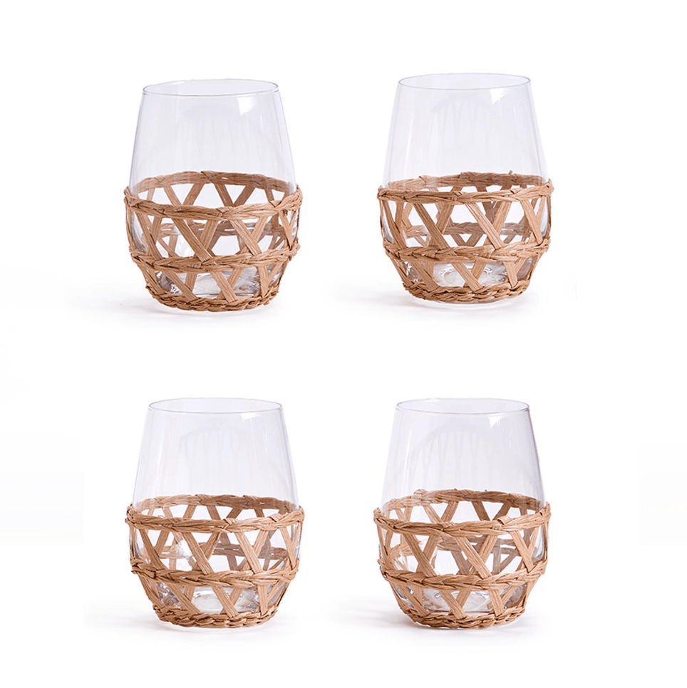 Wine Stemless, Set of 6 Rose