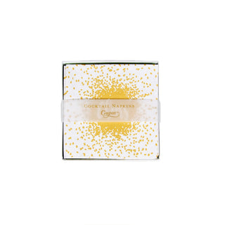 Caspari Cheers Gold  Napkin Box Cocktail - 40 per box 14880B