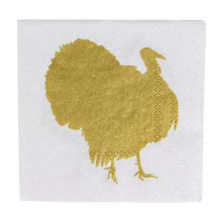 Caspari Turkey Fan Napkin Cocktail 14920C