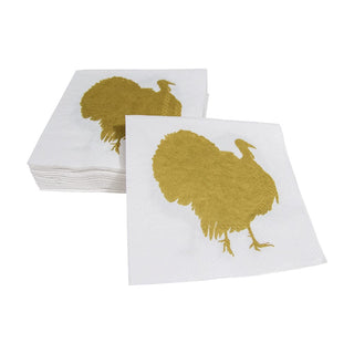 Caspari Turkey Fan Napkin Cocktail 14920C