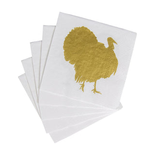 Caspari Turkey Fan Napkin Cocktail 14920C
