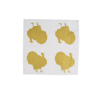 Caspari Turkey Fan Napkin Cocktail 14920C