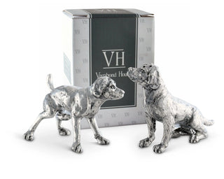 Vagabond House Pewter Spaniel Salt & Pepper Set 14975