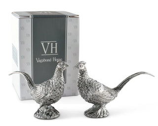 Vagabond House Pewter Pheasants Salt & Pepper Set 14977