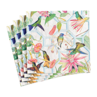 Caspari Hummingbird Trellis Luncheon Napkin - package of 20 15110L