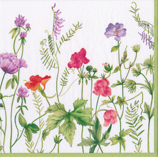 Caspari French Floral  Napkin Box Cocktail - 40 per box 15160B