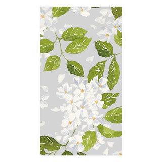 Caspari Blanc De Blancs Grey Guest Towel 15191G