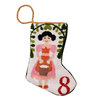 Bauble Stockings 12 Days - 8 Maids a Milking Bauble Stocking 15248