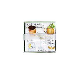 Caspari Cocktail Hour  Napkin Box Cocktail - 40 per box 15300B