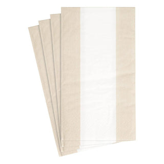 Caspari Bandol Stripe Natural Guest Towel 15350G