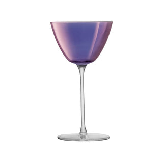 LSA Glassware Aurora Martini Glass in Polar Violet- Set of Four 15419