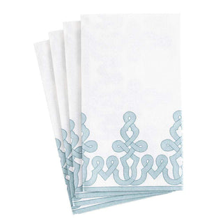 Caspari Dessin Passementerie Stone Blue-Ppr Guest Towels Airlaid - 12 In 15643GG