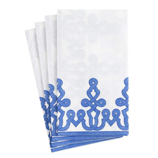 Caspari Dessin Passementerie Riviera Blue-P Guest Towels Airlaid - 12 In 15644GG