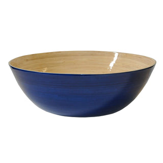 Albert L Punkt Shallow Lacquered Bamboo Bowl in Blue - 1 Each 15656