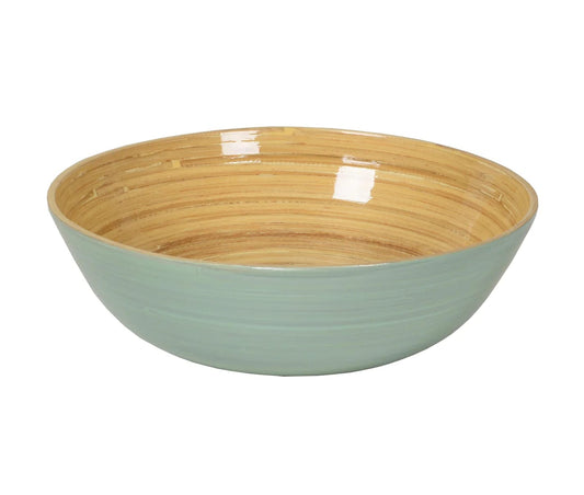 Albert L Punkt Shallow Lacquered Bamboo Bowl in Ice Blue - 1 Each 15662
