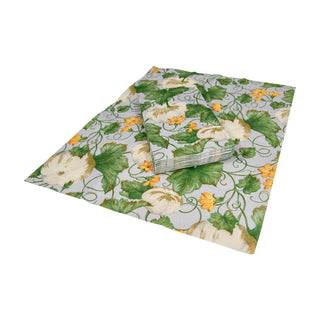 Caspari Heirloom Pumpkins Grey/White Guest Towel 15671G