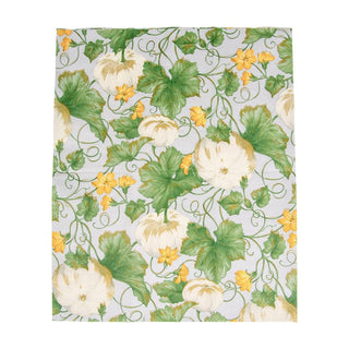 Caspari Heirloom Pumpkins Grey/White Guest Towel 15671G