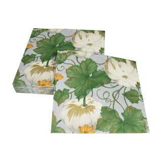 Caspari Heirloom Pumpkins Grey/White Napkin Luncheon 15671L