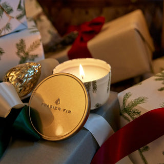 Thymes Frasier Fir Candle Tin with Gold Lid 15874