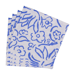 Caspari Matisse Blue Napkin Cocktail 15901C