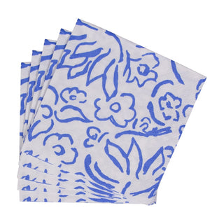 Caspari Matisse Blue Napkin Cocktail 15901C