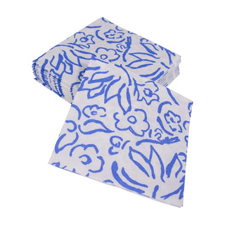 Caspari Matisse Blue Napkin Cocktail 15901C