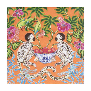 Caspari Monkeys Orange Napkin Luncheon 15921L