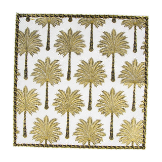 Caspari Grand Palms Black Napkin Luncheon 15932L