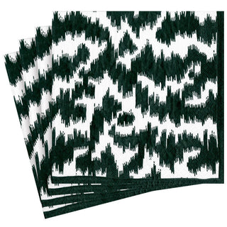 Caspari Modern Moire Black Dinner Napkin - package of 20 15950D