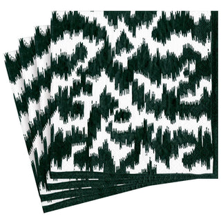 Caspari Modern Moire Black Dinner Napkin - package of 20 15950D