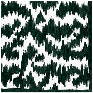 Caspari Modern Moire Black Dinner Napkin - package of 20 15950D