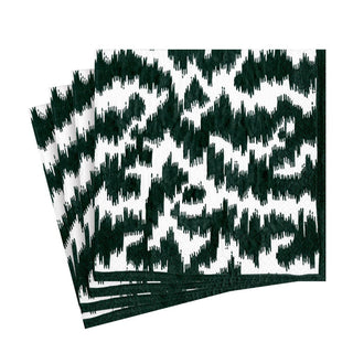 Caspari Modern Moire Black Luncheon Napkin - package of 20 15950L