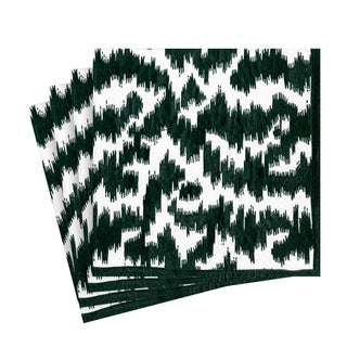 Caspari Modern Moire Black Luncheon Napkin - package of 20 15950L