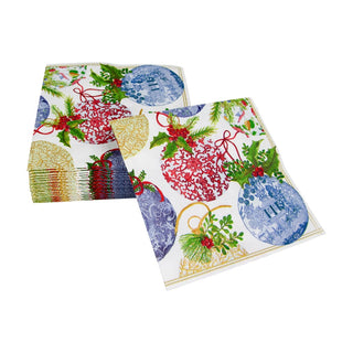Caspari Porcelain Ornaments Napkin Cocktail 15980C