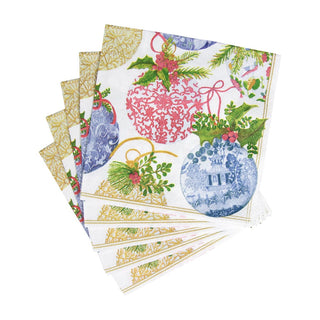 Caspari Porcelain Ornaments Napkin Luncheon 15980L