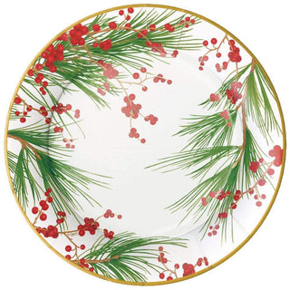 Caspari Berries And Pine Dinner Plates 15990DP