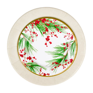 Caspari Berries And Pine Salad/Dessert Plates 15990SP