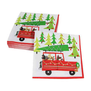 Caspari Doggy Tree Adventure Napkin Cocktail 16140C