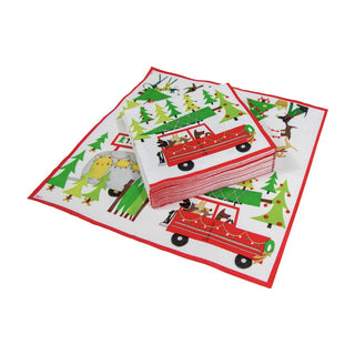 Caspari Doggy Tree Adventure Napkin Cocktail 16140C