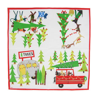 Caspari Doggy Tree Adventure Napkin Cocktail 16140C