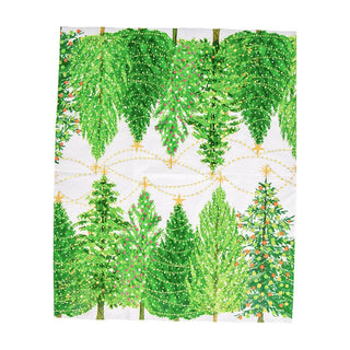 Caspari Christmas Trees With Lights Guest Towel 16150G