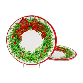 Boxwood And Berries Wreath Salad/Dessert Plates