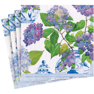 Caspari Hydrangeas And Porcelain Napkin Dinner 16400D