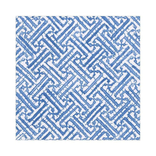 Caspari Fretwork Blue Napkin Luncheon 16450L