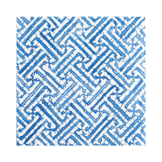 Caspari Fretwork Blue Napkin Luncheon 16450L