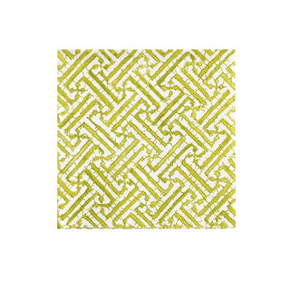 Caspari Fretwork Moss Green Napkin Cocktail 16451C