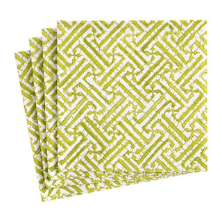 Caspari Fretwork Moss Green Napkin Luncheon 16451L