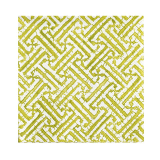 Caspari Fretwork Moss Green Napkin Luncheon 16451L