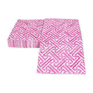 Fretwork Fuchsia Guest Towel - package of 15