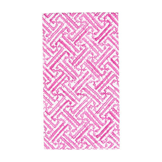 Caspari Fretwork Fuchsia Guest Towel - package of 15 16453G